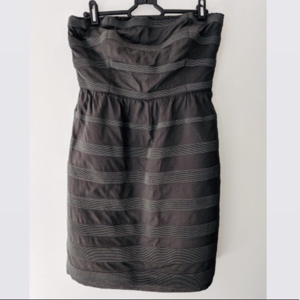 J. Crew rugby stripe Ginny strapless dress